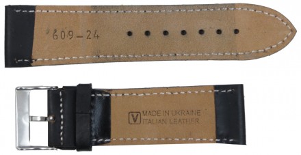 Кожаный мужской ремешок для часов Mykhail Ikhtyar Ш24 мм черный S609-24S black
О. . фото 3