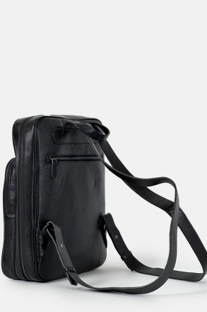Рюкзак из натуральной кожи от турецкого бренда Desisan черного цвета, закрывающи. . фото 5