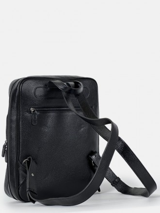 Рюкзак из натуральной кожи от турецкого бренда Desisan черного цвета, закрывающи. . фото 6