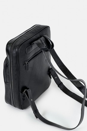 Рюкзак из натуральной кожи от турецкого бренда Desisan черного цвета, закрывающи. . фото 4