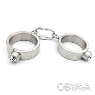 Male Stainless Steel Wrist Restraints HandcuffsThe inner diameter is 6 cm, the h. . фото 1