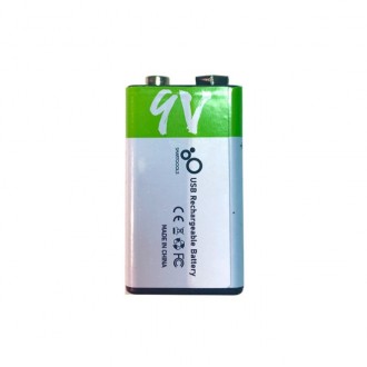 Акумулятор Крона 9 вольтів 650 mAh Li-Ion USB type-C (6F22) Перезаряджуваний
Літ. . фото 4