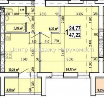 Продаю 1-комнатную квартиру в новом жилом комплексе "Мира-3" площадью 48 м², без. ХТЗ. фото 3