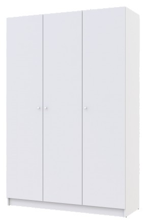 Шкаф для одежды Promo Белый/Белый 3 ДСП 135х48х204 (44900197)
Корпус и фасад изд. . фото 2
