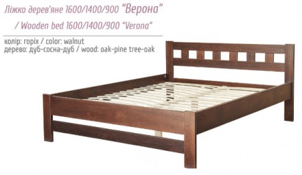 
Стильне і елегантне двоспальне ліжко “Верона” стане справжньою окрасою Вашої сп. . фото 3