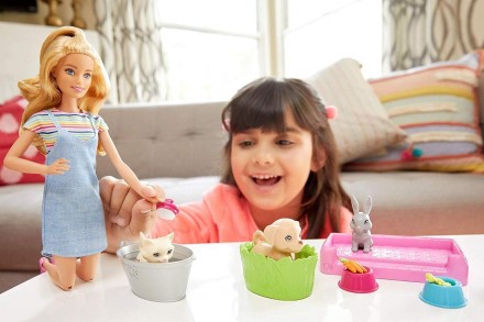 Игровой набор кукла Барби Уход за животными "Купай и играй" Barbie Play Wash
 
Э. . фото 6