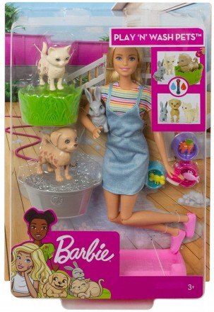Игровой набор кукла Барби Уход за животными "Купай и играй" Barbie Play Wash
 
Э. . фото 9