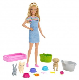Игровой набор кукла Барби Уход за животными "Купай и играй" Barbie Play Wash
 
Э. . фото 3