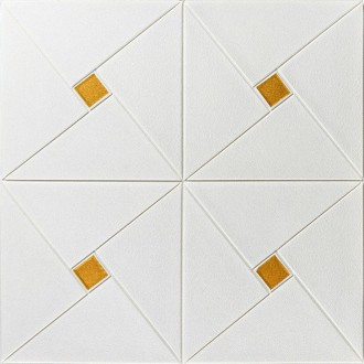 Самоклеющаяся 3D панель золотые квадраты 700x700x6,5мм (373) - преобразите ваш р. . фото 2