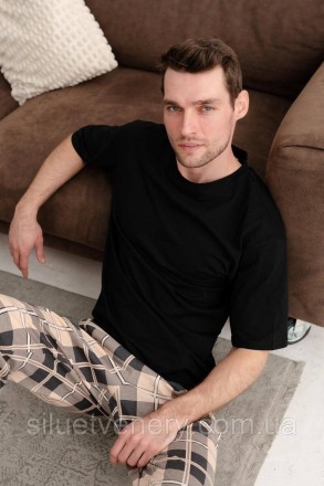 Комфортний домашній комплект: піжамні штани+футболка. 
Штани вільного крою з киш. . фото 3
