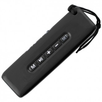  Bluetooth-колонка TG174, speakerphone, радио, PowerBank, часы, термометр, black. . фото 3