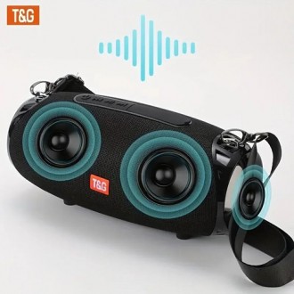  Bluetooth-колонка TG534, c функцией speakerphone, радио, black. . фото 3