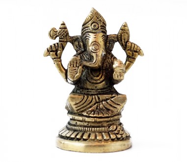 Статуя бронзова Ганеш на лотосі. Київ. фото 1