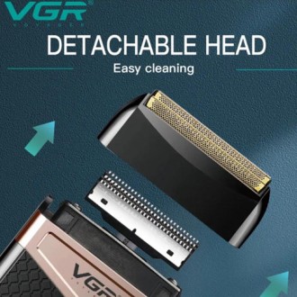 Электробритва VGR V-331 шейвер для сухого и влажного бритья, Waterproof, дополни. . фото 6
