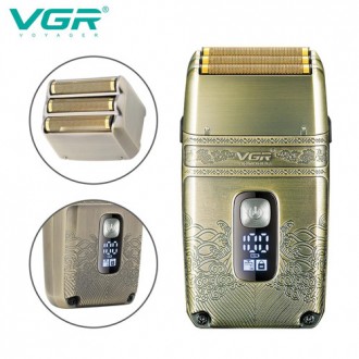 Электробритва VGR V-335 шейвер для сухого и влажного бритья, Waterproof IPX6, тр. . фото 4
