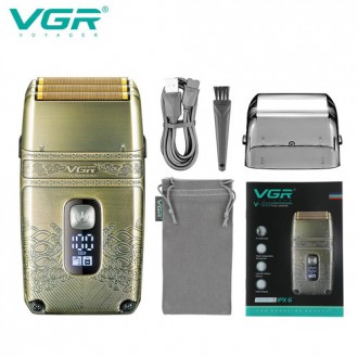 Электробритва VGR V-335 шейвер для сухого и влажного бритья, Waterproof IPX6, тр. . фото 2