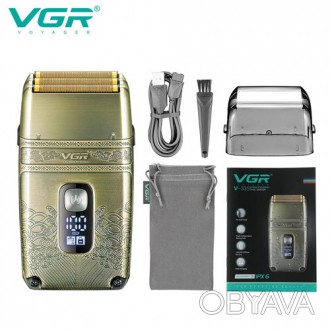 Электробритва VGR V-335 шейвер для сухого и влажного бритья, Waterproof IPX6, тр. . фото 1