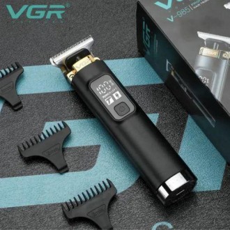 Машинка (триммер) для стрижки волос VGR V-985, Professional, 4 насадки, LED Disp. . фото 7
