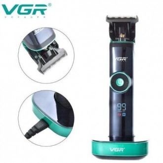 Машинка (триммер) для стрижки волос VGR V-671, Professional, 4 насадки, LED Disp. . фото 3