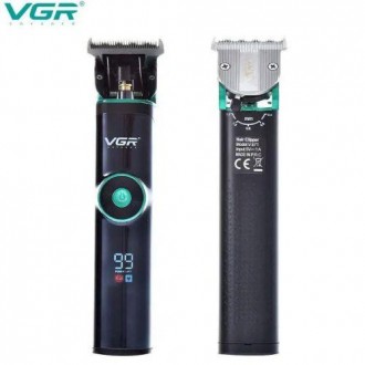 Машинка (триммер) для стрижки волос VGR V-671, Professional, 4 насадки, LED Disp. . фото 5