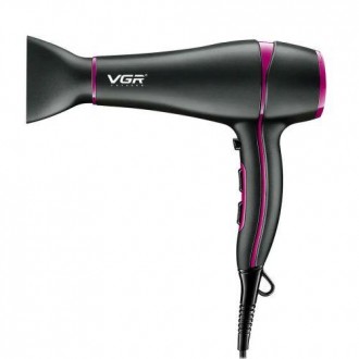 Фен для сушки и укладки волос VGR V-402, Professional, Powerful, 1600-2000 Вт. . фото 4