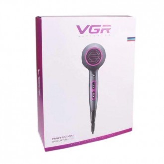 Фен для сушки и укладки волос VGR V-402, Professional, Powerful, 1600-2000 Вт. . фото 8