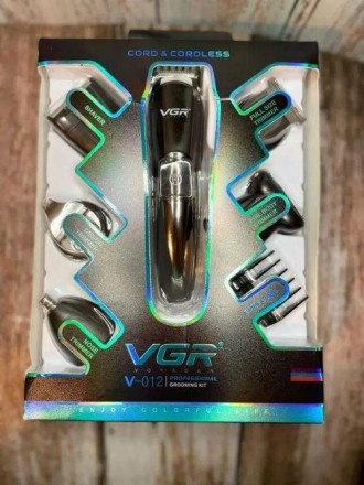 Мужской набор VGR V-012 6 в 1 для ухода за волосами, бородой, триммер для носа, . . фото 6