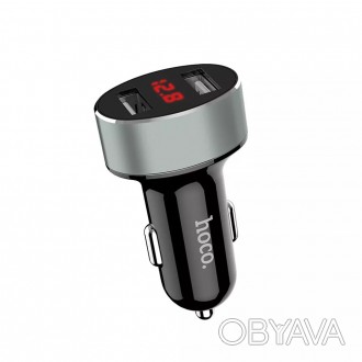 Автомобильное зарядное устройство Hoco Z26 Car Charger Digital Display 2.1A 2USB