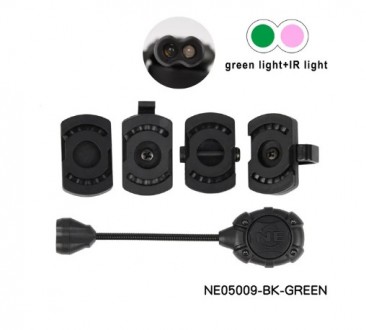 Тактичний сигнальний ліхтар Wadsn NE-05009-BK-green для шолома Mpls (зелений + І. . фото 4
