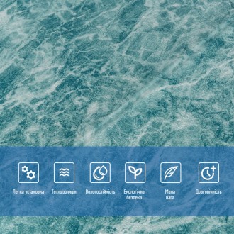 Декоративна 3D панель самоклейка Морська мармурова плитка 700х700х4мм (362)
Деко. . фото 5