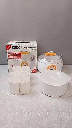 Йогуртницы Б/У Dex DYM-108. . фото 9 Йогуртниця з механічним керуванням, пластиковий корпус, матеріал баночок: пласти. . фото 9