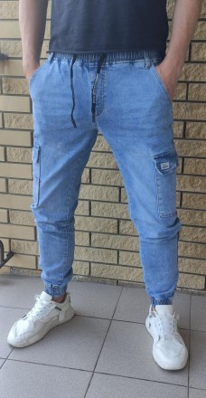 Джоггеры, джинсы на резинке стрейчевые мужские высокого качества NN.
Состав 98% . . фото 4