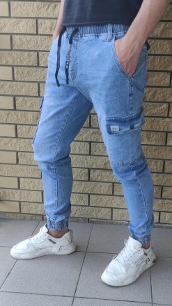 Джоггеры, джинсы на резинке стрейчевые мужские высокого качества NN.
Состав 98% . . фото 6