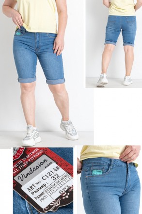 Батальные женские бриджи джинсовые стрейчевые, большие размеры VINDASION, Турция. . фото 3