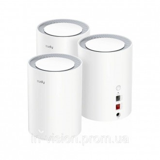 Маршрутизатор WiFi Mesh-система WiFi 6 2.5G Cudy M3000 V2.0 White (3-Pack) 3 штуки дводіапазонні (73-00553). Переяслав-Хмельницький. фото 1 Маршрутизатор WiFi Mesh-система WiFi 6 2.5G Cudy M3000 V2.0 White (3-Pack) 3 штуки дводіапазонні (73-00553). Переяслав-Хмельницький. фото 1