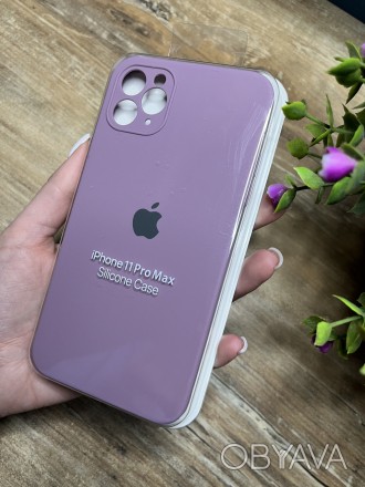 Чехол для iPhone 11 Pro Max с квадратными бортами и полной защитой камеры и низа. . фото 1