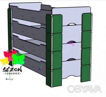 Детская кроватка Монтессори штабелируемая кровати в детский сад, 140 *60 ST-173-