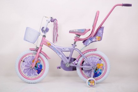 Детский двухколесный велосипед для девочки ICE FROZEN Ледянное Сердце Анна и Эль. . фото 4