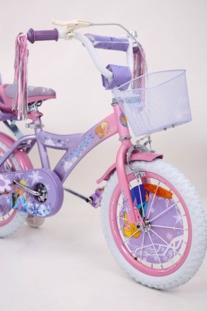Детский двухколесный велосипед для девочки ICE FROZEN Ледянное Сердце Анна и Эль. . фото 10