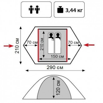 
Туристическая палатка Lite Tourist;
Удобная универсальная компактная палатка дл. . фото 8