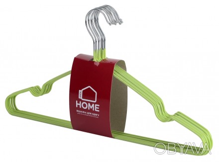 Короткий опис:
Набор вешалок для одежды Idea Home Green 40,5х21х0.3 см, 8 шт (67. . фото 1