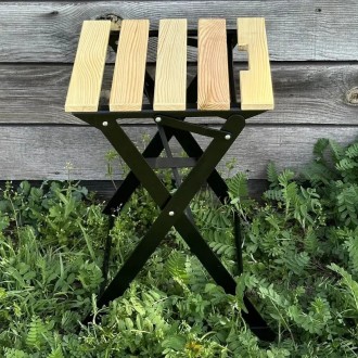 Садовый складной табурет Метал-завод LF-TABURET-SK51. Кременчуг. фото 1