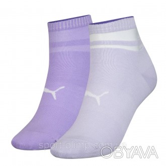 Носки Puma Women's Short Structure 2-pack purple/light purple — 103002001-012 - . . фото 1