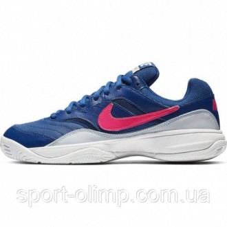 Кроссовки для тенниса Nike Court Lite clay blue/pink предназначены для игры на т. . фото 4