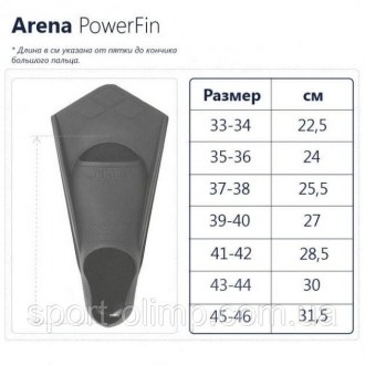 Ласти для плавання Arena POWERFIN Чорний розмір 37-38 (95218-051)
Arena Powerfin. . фото 5