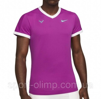 Теннисная футболка Nike Court Dri-FIT ADV Rafa Top с фирменной символикой любимо. . фото 3