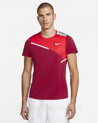 Неймовірно еластична футболка NikeCourt Dri-FIT Slam Top вбирає піт, щоб ви могл. . фото 2