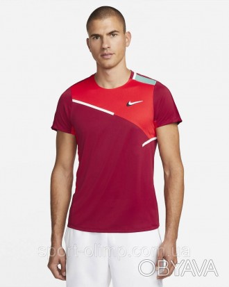 Неймовірно еластична футболка NikeCourt Dri-FIT Slam Top вбирає піт, щоб ви могл. . фото 1