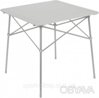 Highlander Aluminium Slat Folding Table Small Silver (FUR073) - невеликий кемпін. . фото 1