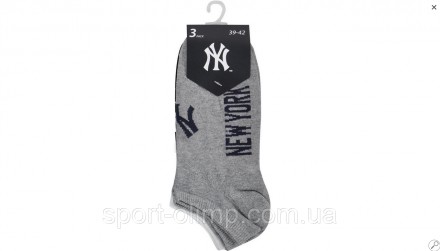 Универсальные, базовые носки New York Yankees 3-pack black/gray/white — 15. . фото 3